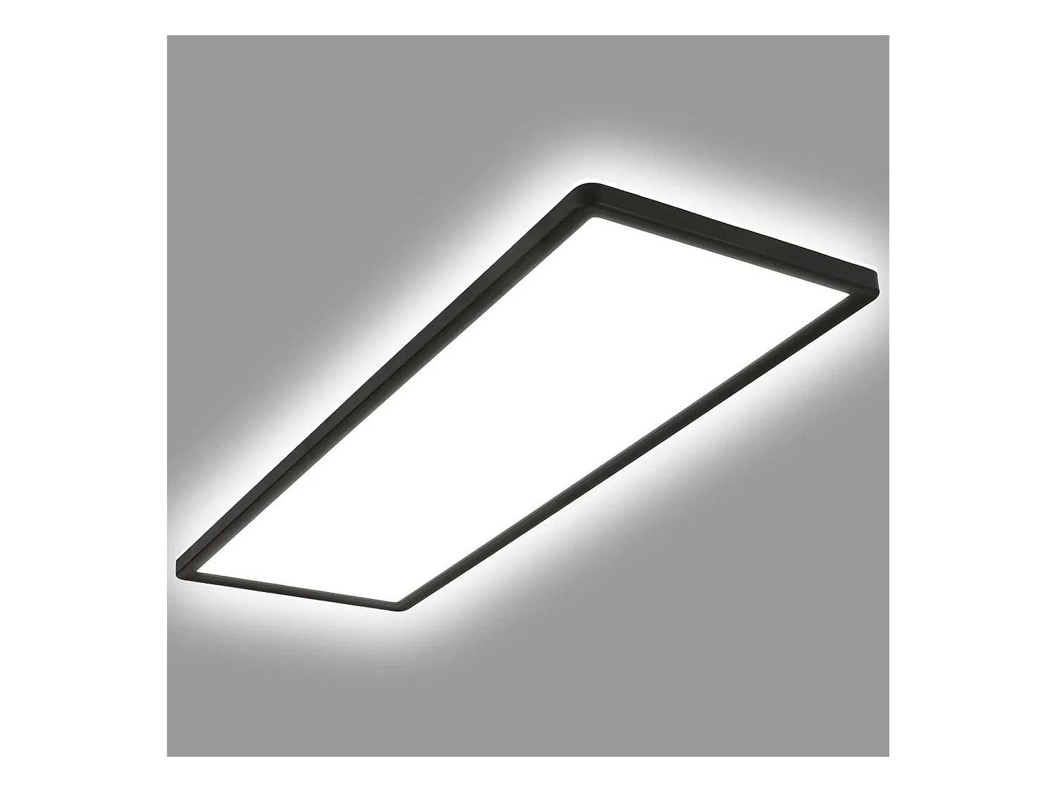 Plafonnier LED 24W Rectangulaire SwitchCCT Sélectionnable 580x200 mm Double Face Noir Sélectionnable (chaud-neutre-froid)