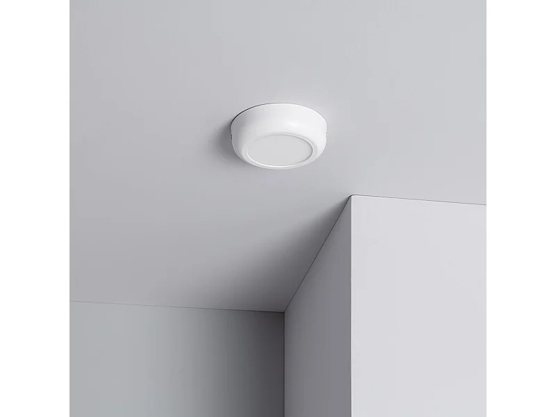 Plafón LED 6W Circular Metal Ø125 mm Design White 6000K Blanco Frío