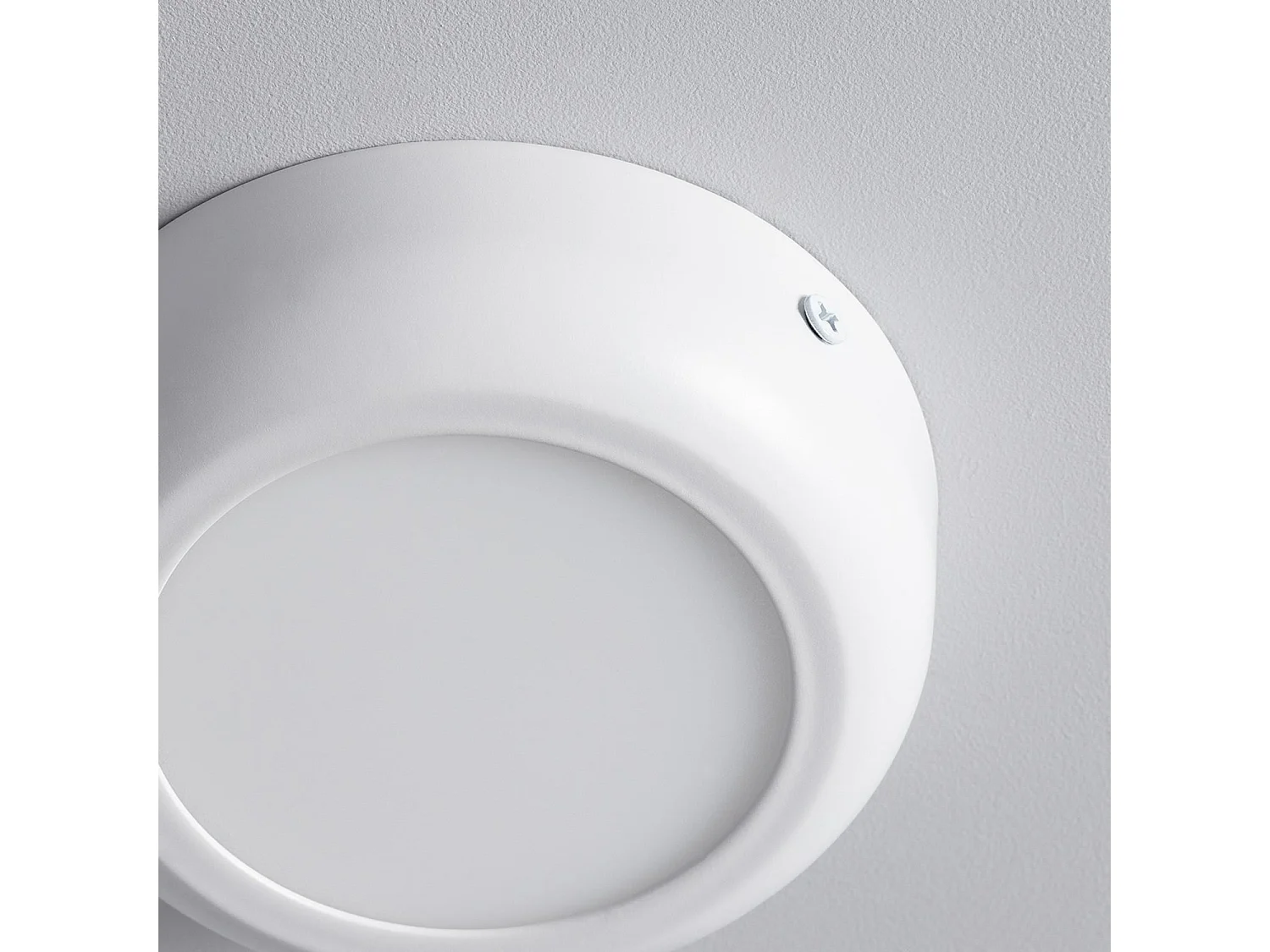 Plafonnier LED Rond Métal Design White 6W Ø125 mm  6000K Blanc froid