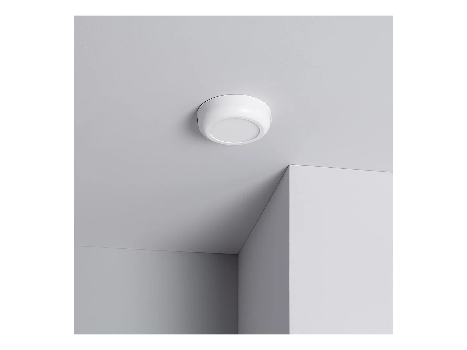 Plafón LED 6W Circular Metal Ø125 mm Design White 6000K Blanco Frío