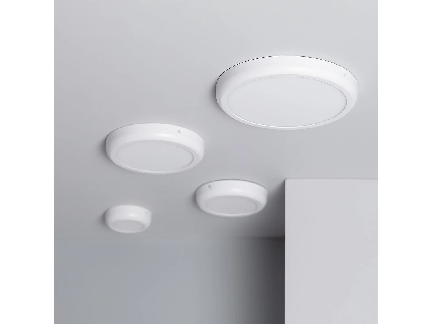 Plafón LED 6W Circular Metal Ø125 mm Design White 6000K Blanco Frío
