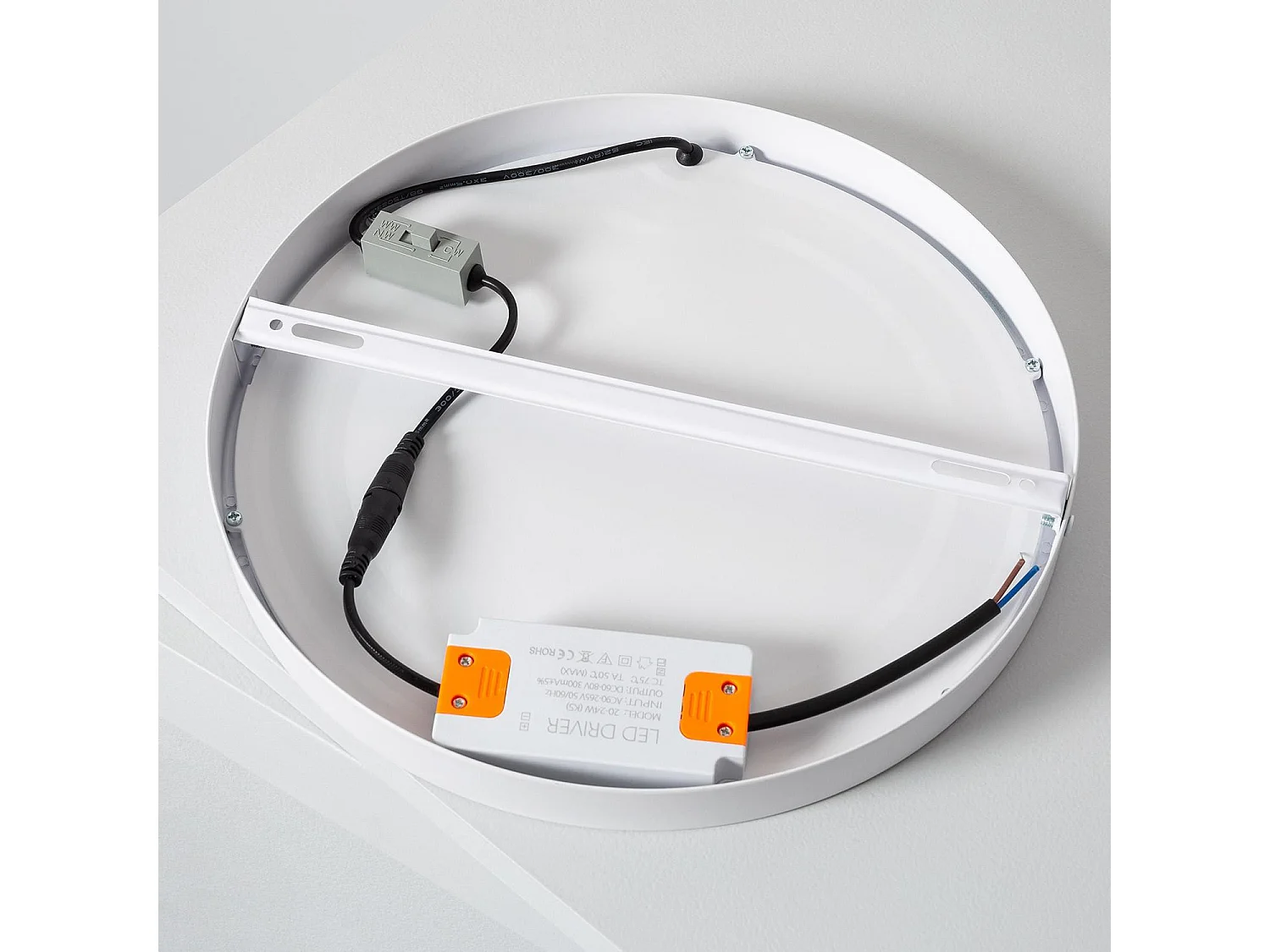 Plafoniera LED 24W Circolare Superslim (CRI90) Microprismatica CCT Selezionabile (UGR17) Ø280 mm Selezionabile (Caldo-Naturale-Freddo)