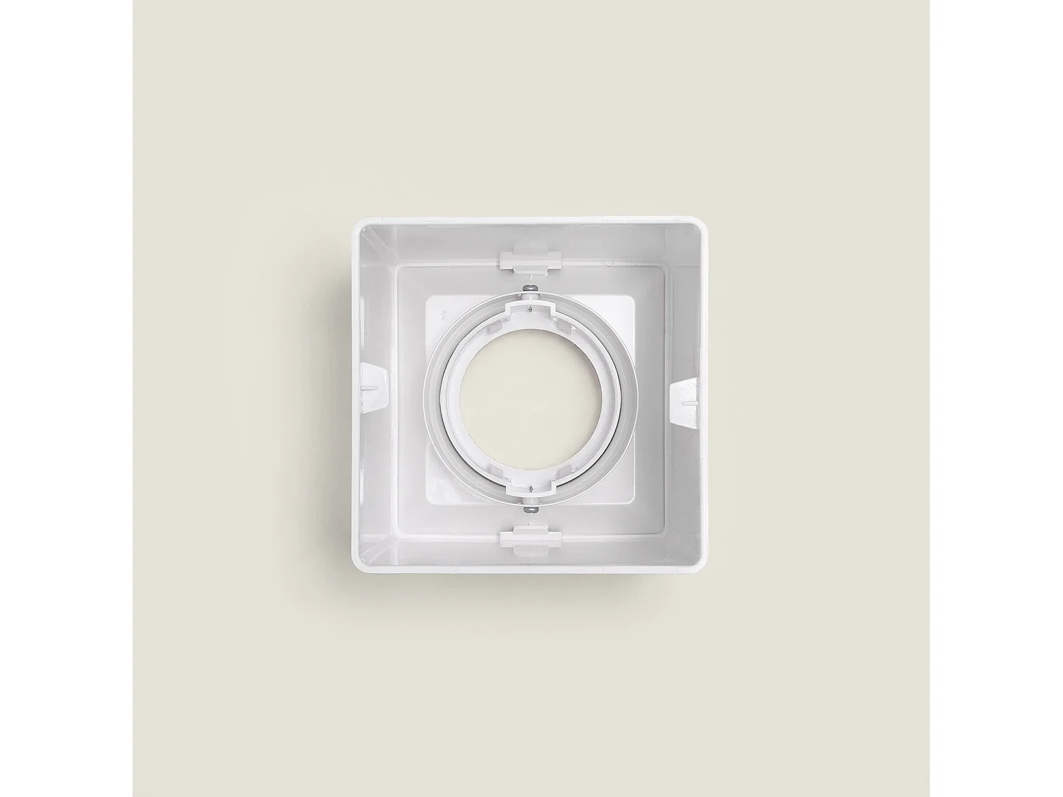 Aplique de Techo Cuadrado Blanco con Bombilla GU10 Space 2700K Blanco Cálido