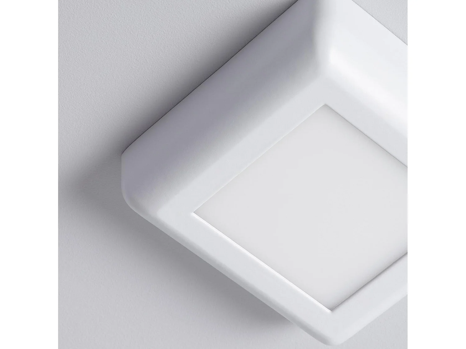 Plafonnier LED Carré Métal Design White 6W 122x122mm 4000K Blanc neutre