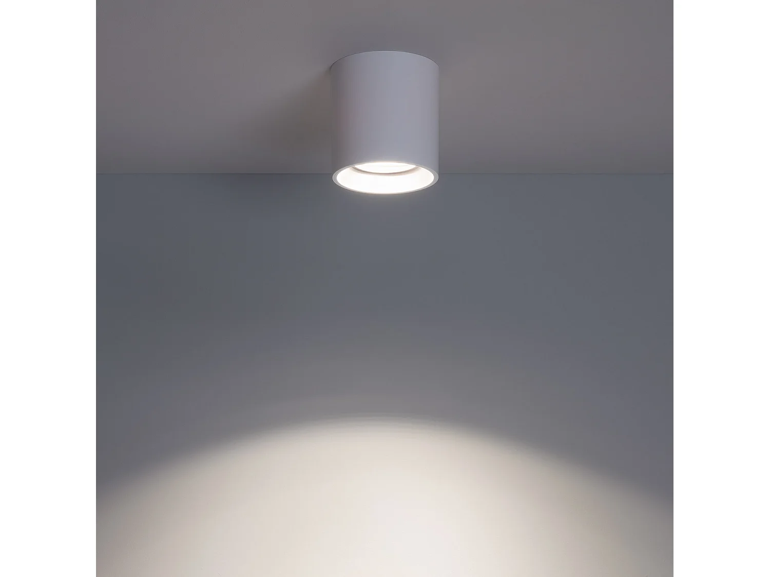 Plafonnier Space Blanc avec Ampoule GU10  4000K Blanc neutre