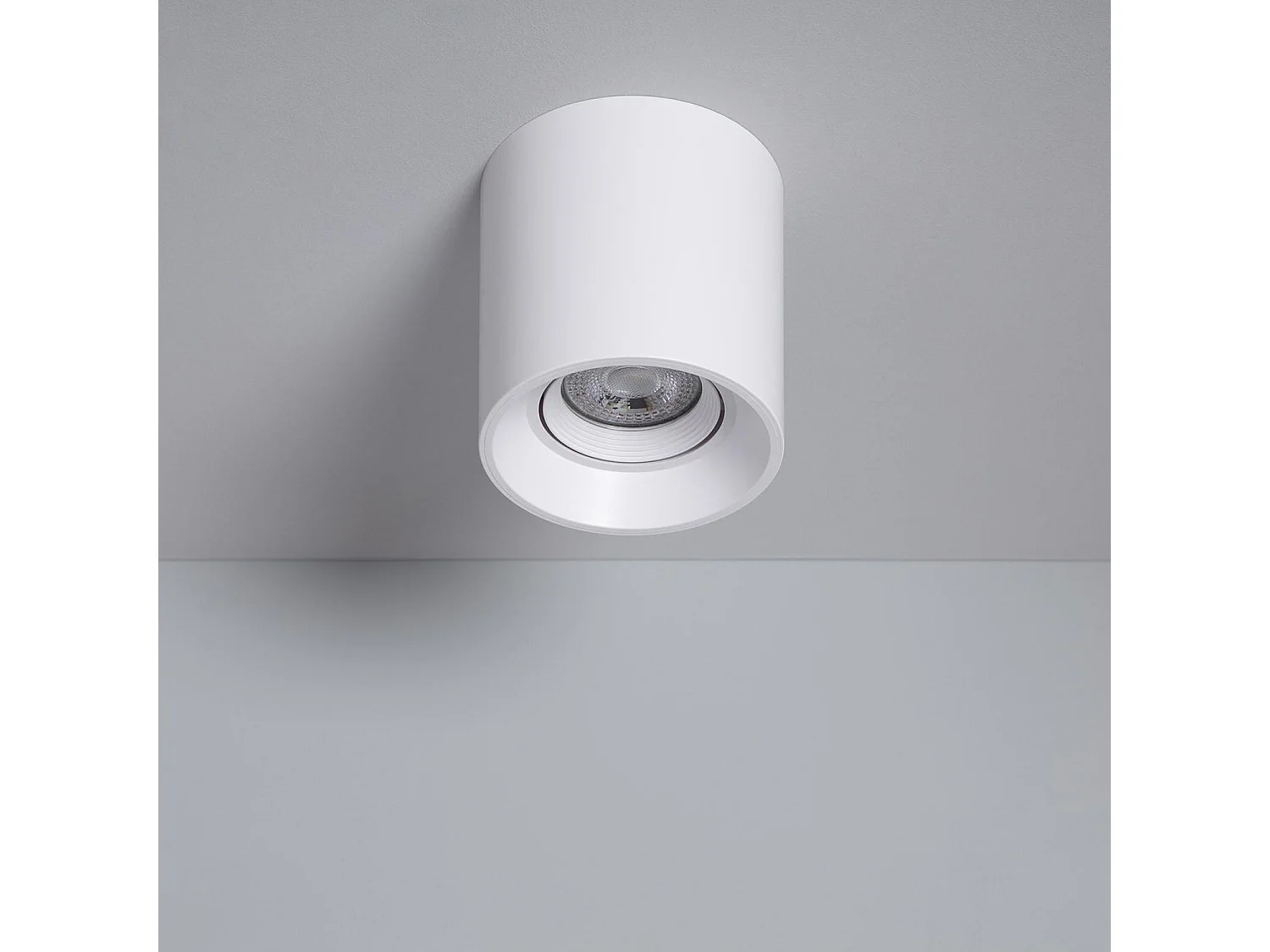 Plafonnier Space Blanc avec Ampoule GU10  4000K Blanc neutre