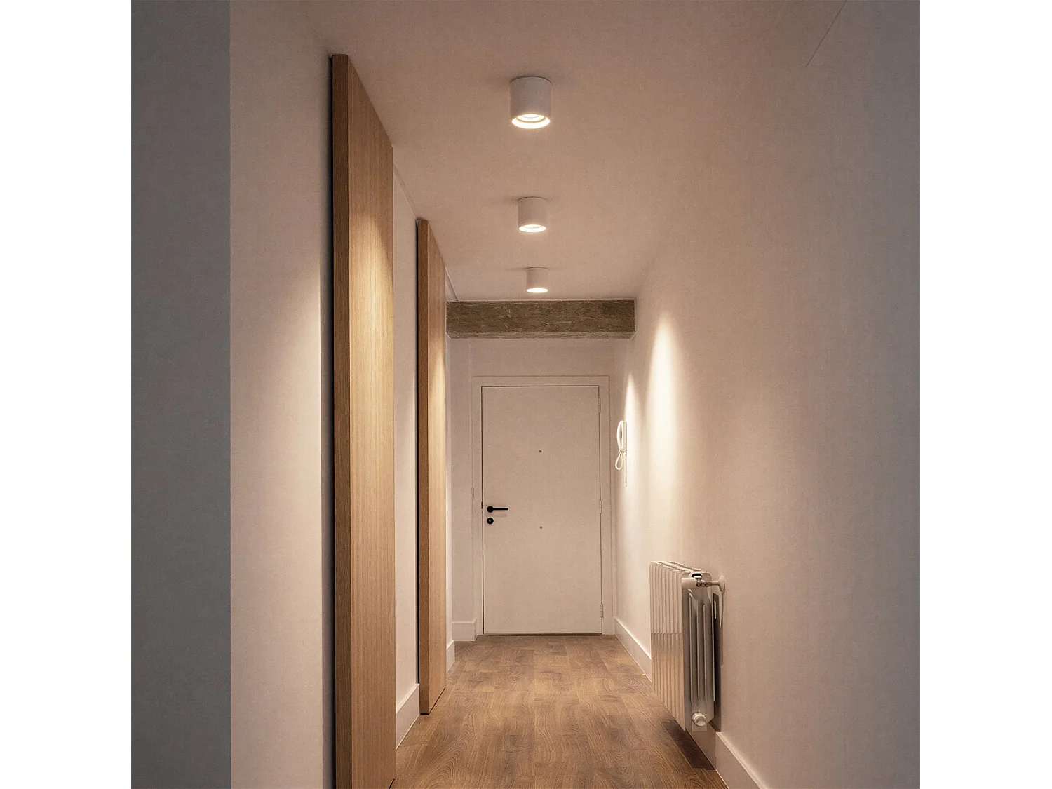 Applique da Soffitto Bianco con Lampadina GU10 Space 4000K Bianco Naturale