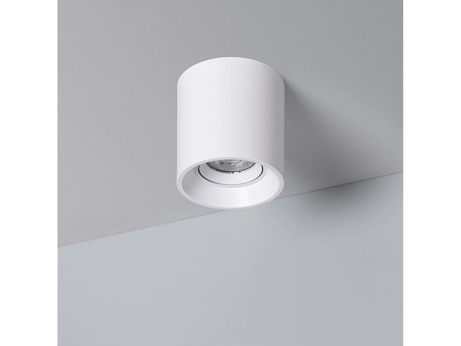 Applique da Soffitto Bianco con Lampadina GU10 Space 4000K Bianco Naturale