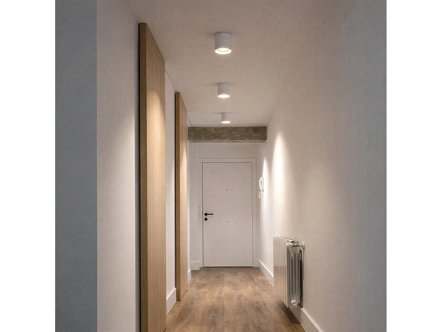 Applique da Soffitto Bianco con Lampadina GU10 Space 4000K Bianco Naturale