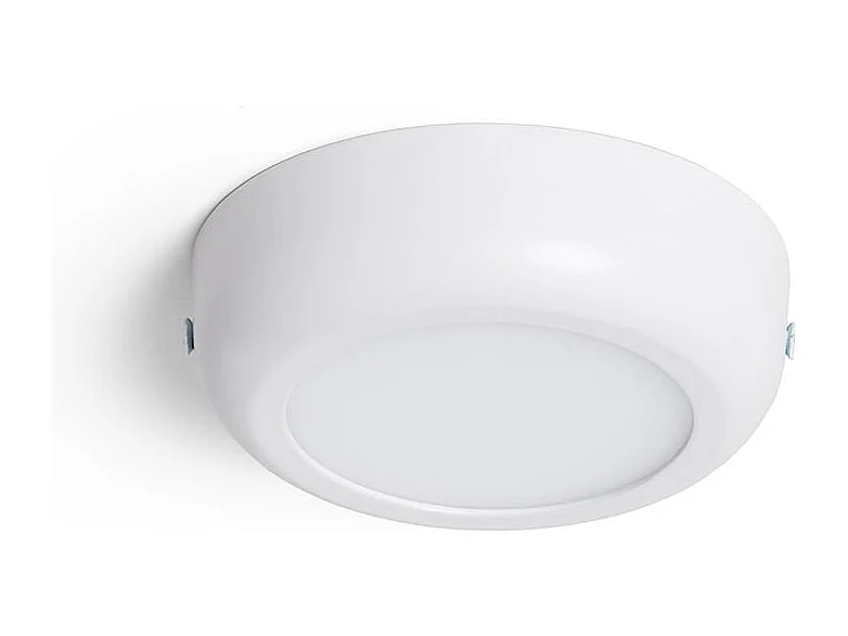 Plafoniera LED 6W Circolare Metallo Ø120 mm Design Bianco 4000K Bianco Naturale