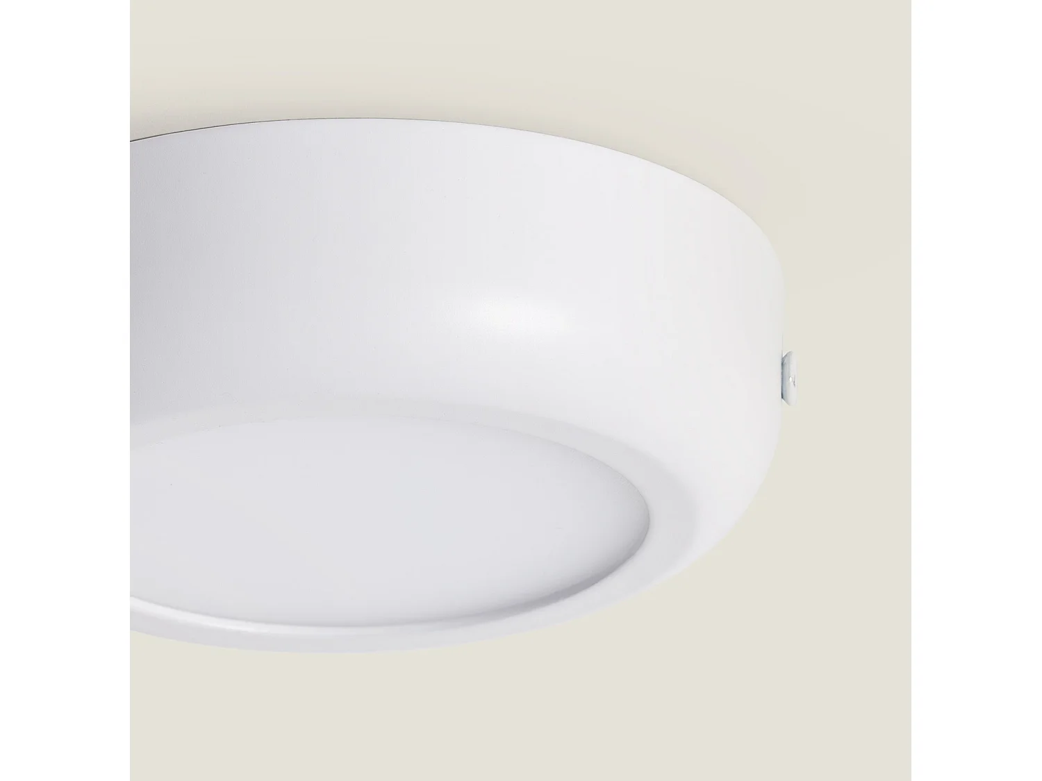 Plafoniera LED 6W Circolare Metallo Ø120 mm Design Bianco 4000K Bianco Naturale