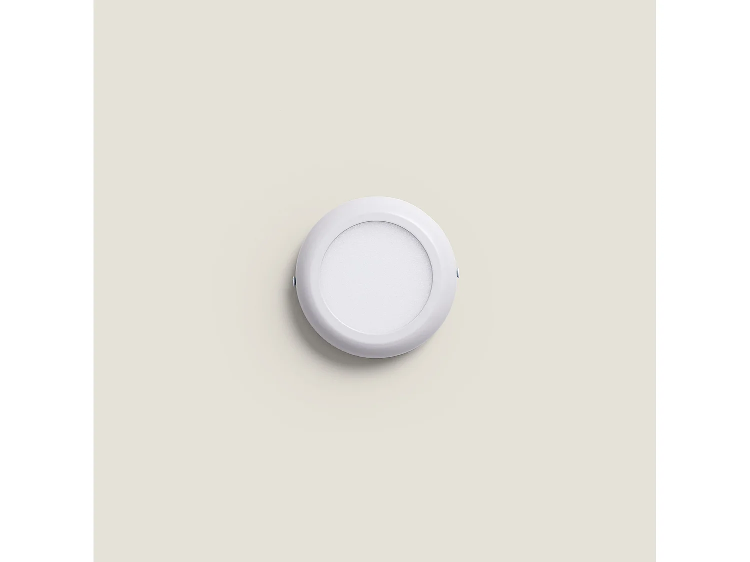 Plafoniera LED 6W Circolare Metallo Ø120 mm Design Bianco 4000K Bianco Naturale