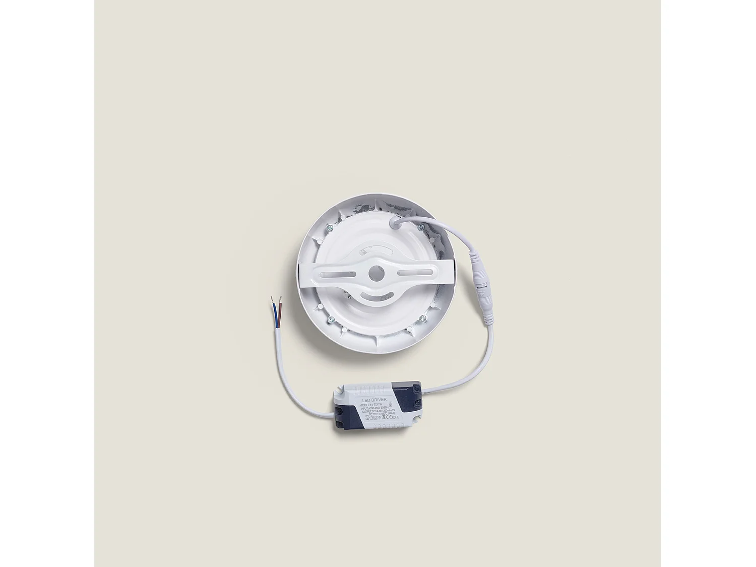 Plafoniera LED 6W Circolare Metallo Ø120 mm Design Bianco 4000K Bianco Naturale