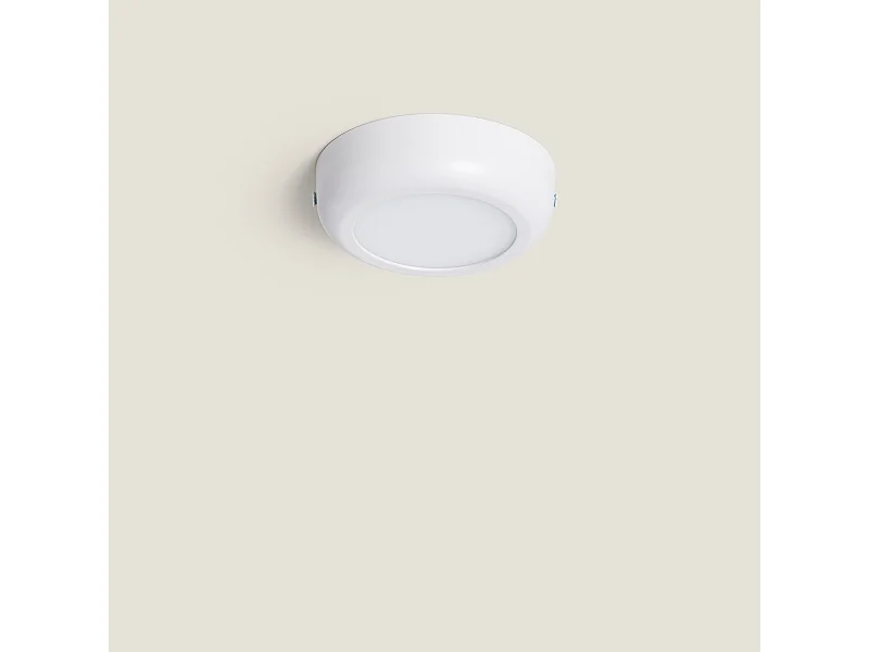 Plafonnier LED Rond Métal Design White 6W Ø125 mm  4000K Blanc neutre