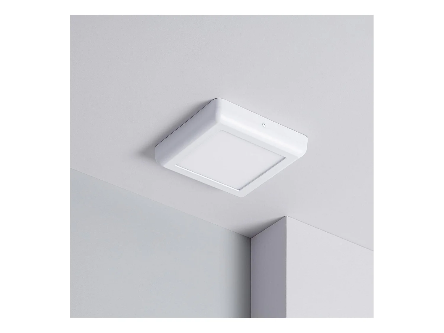 Plafón LED 12W Cuadrado Metal 178x178 mm Design White 3000K Blanco Cálido
