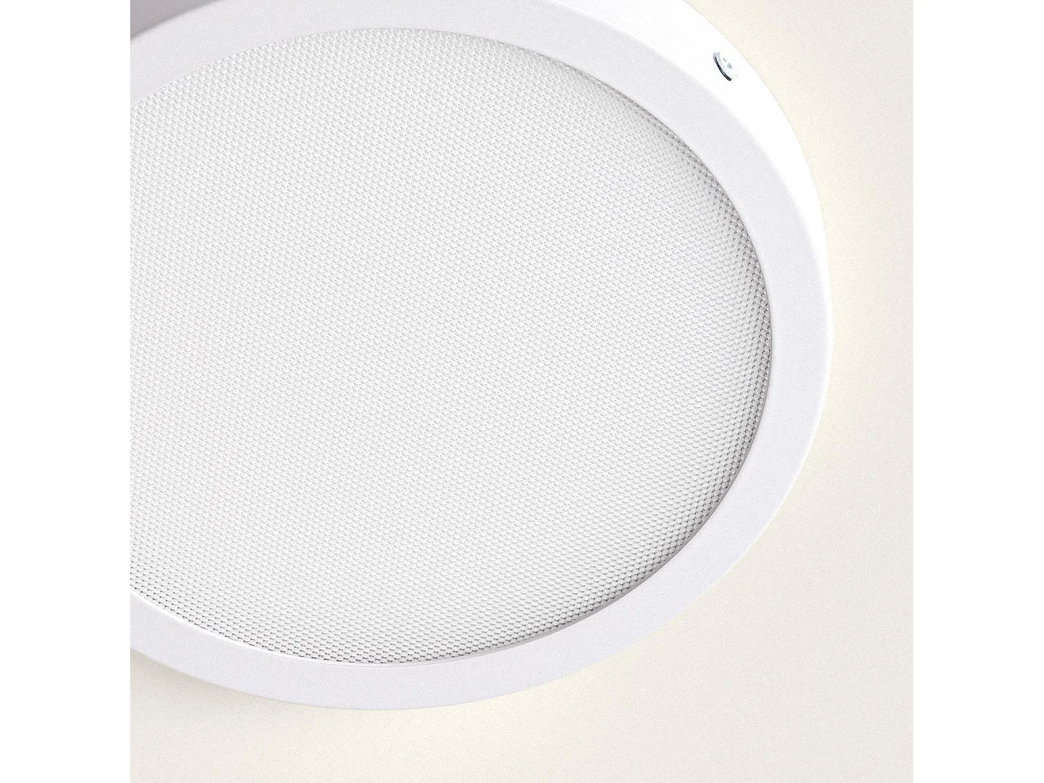 Plafonnier LED Rond 18W Extra-Plat (CRI90) Microprismatique CCT Sélectionnable (UGR17) Ø205 mm Sélectionnable (chaud-neutre-froid)