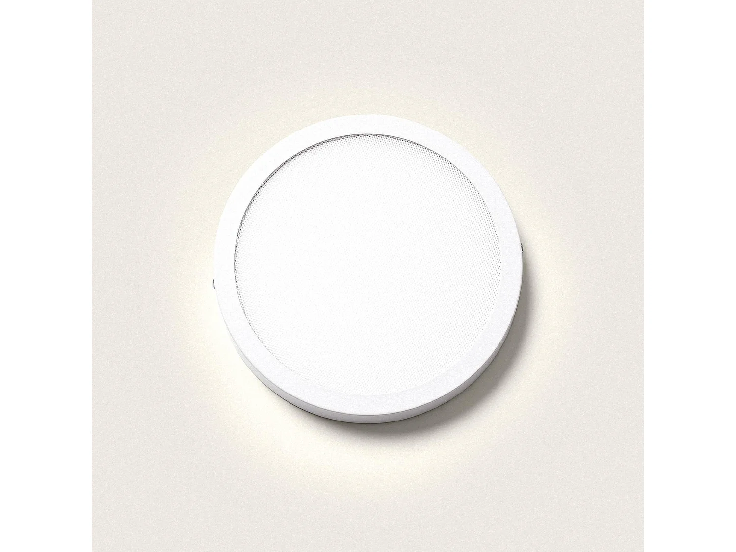 Plafonnier LED Rond 18W Extra-Plat (CRI90) Microprismatique CCT Sélectionnable (UGR17) Ø205 mm Sélectionnable (chaud-neutre-froid)