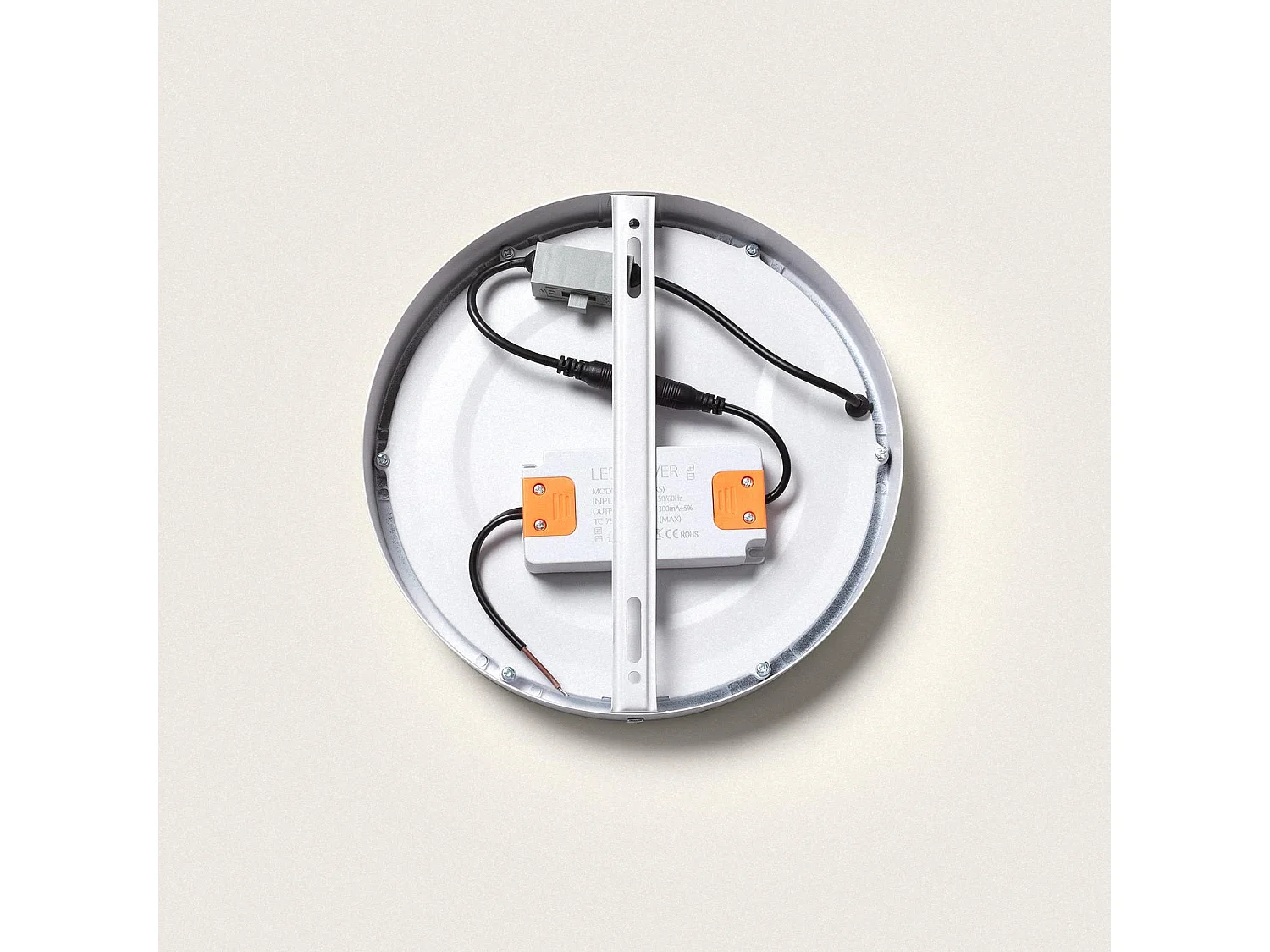 Plafonnier LED Rond 18W Extra-Plat (CRI90) Microprismatique CCT Sélectionnable (UGR17) Ø205 mm Sélectionnable (chaud-neutre-froid)