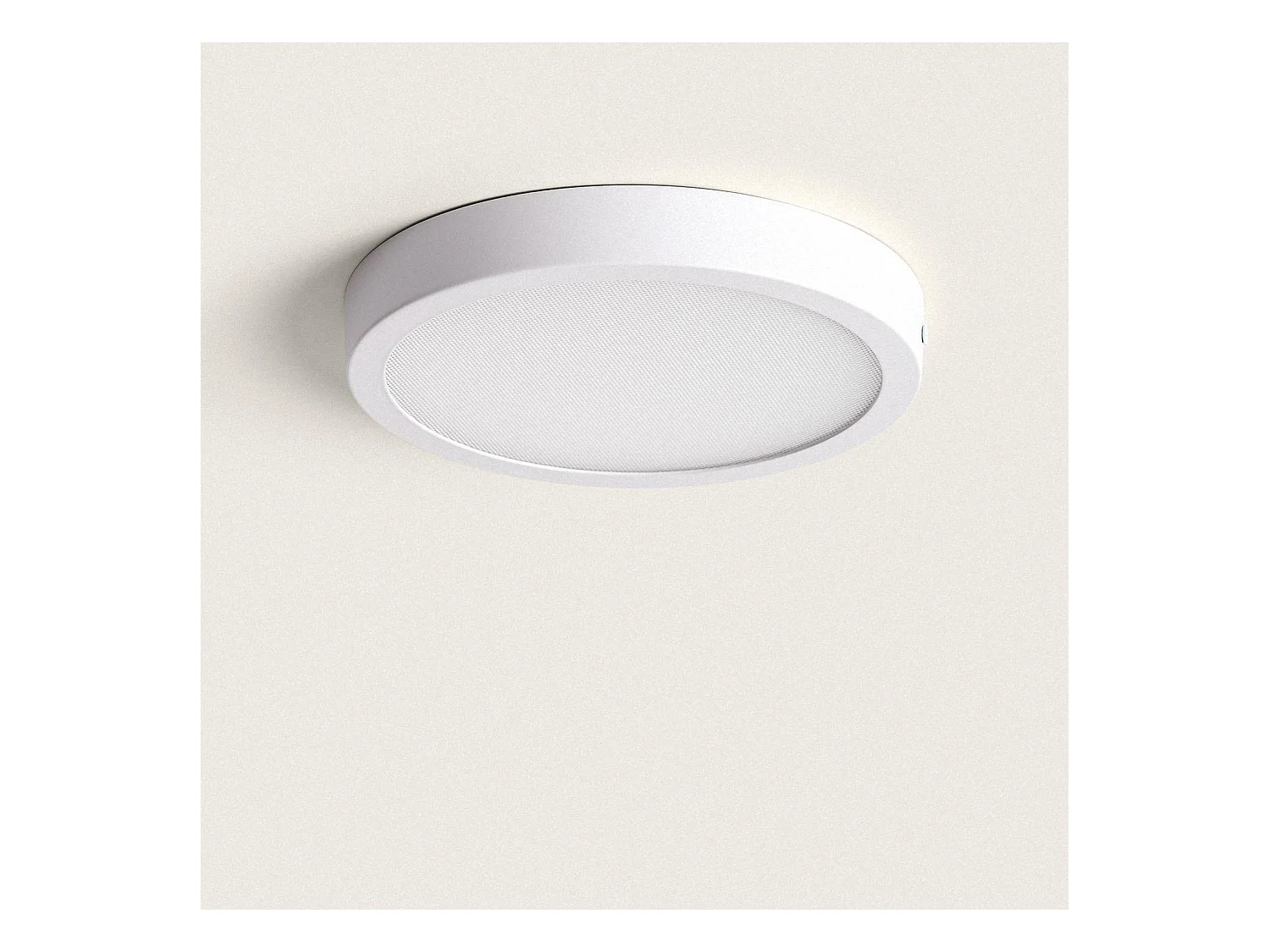 Plafonnier LED Rond 18W Extra-Plat (CRI90) Microprismatique CCT Sélectionnable (UGR17) Ø205 mm Sélectionnable (chaud-neutre-froid)