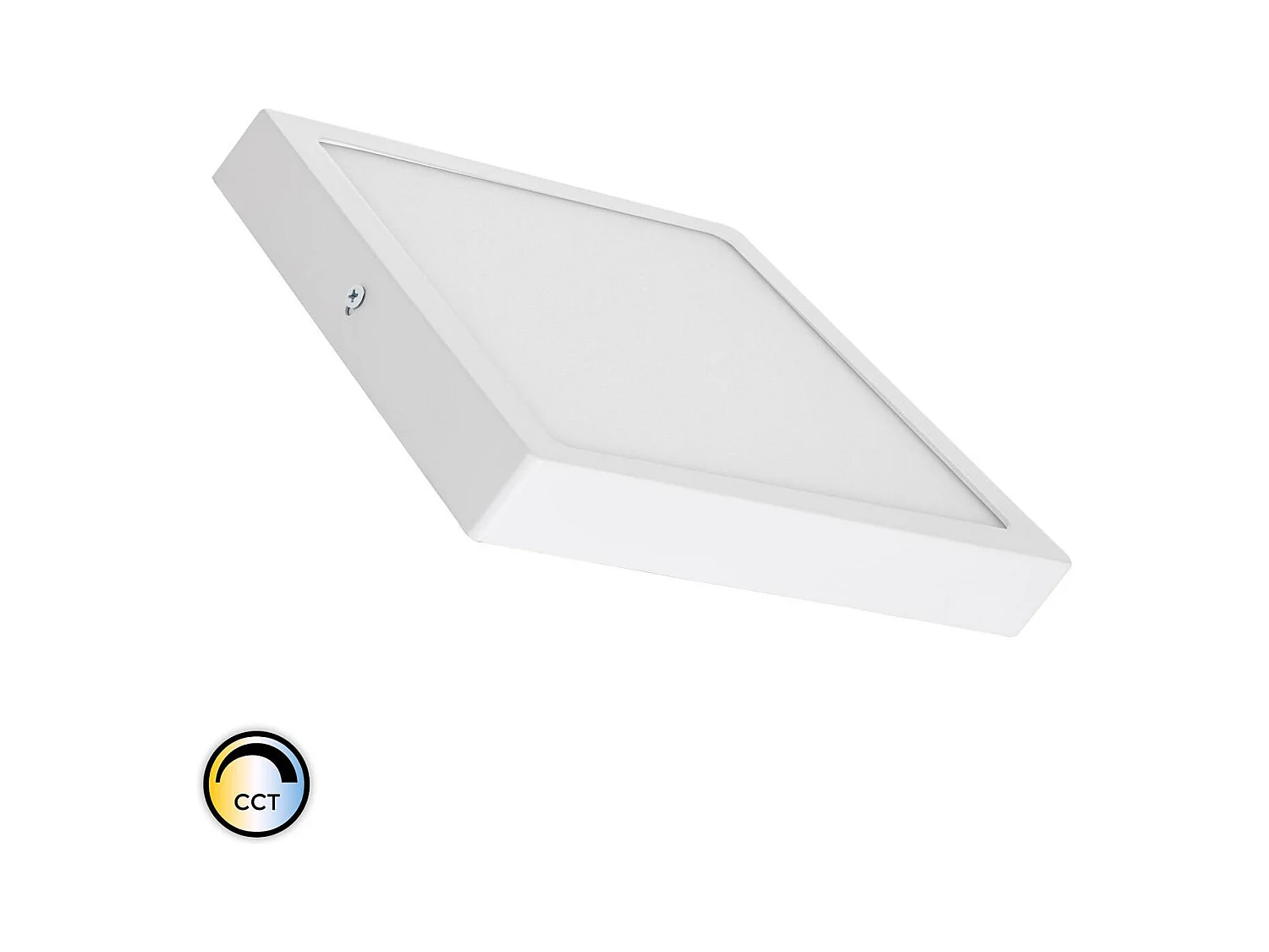 Plafonnier LED Carré 18W Extra-Plat CCT Sélectionnable 205x205 mm Sélectionnable (chaud-neutre-froid)
