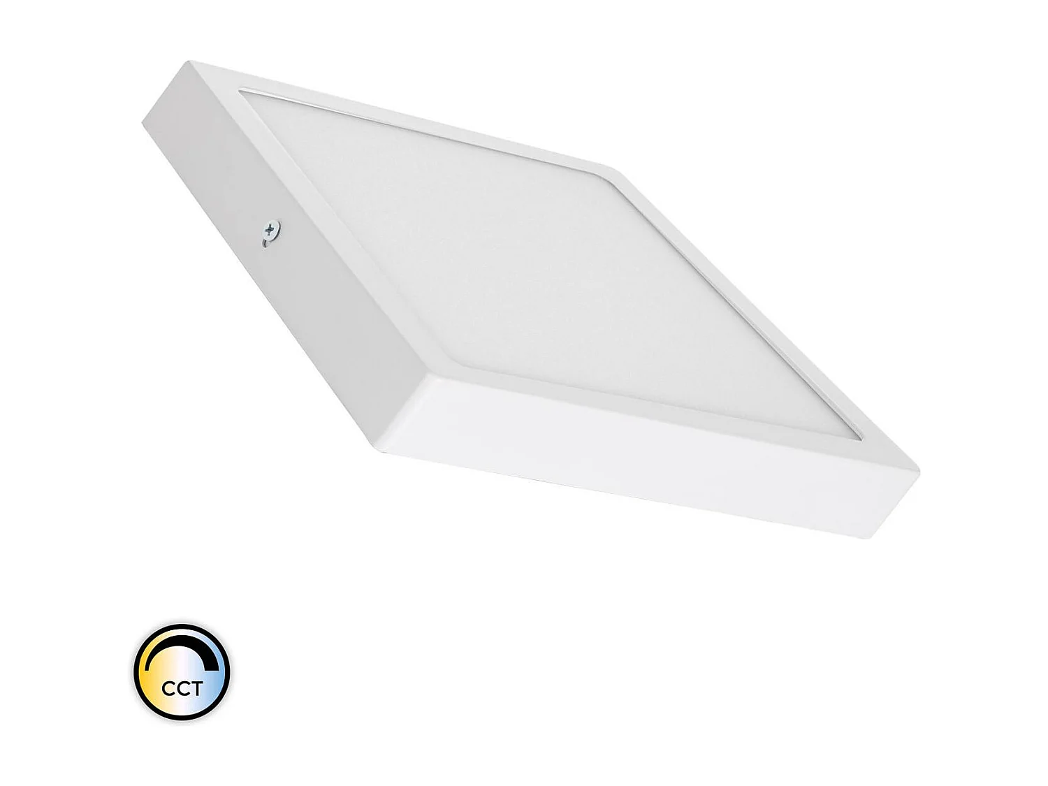 Plafonnier LED Carré 18W Extra-Plat CCT Sélectionnable 205x205 mm Sélectionnable (chaud-neutre-froid)