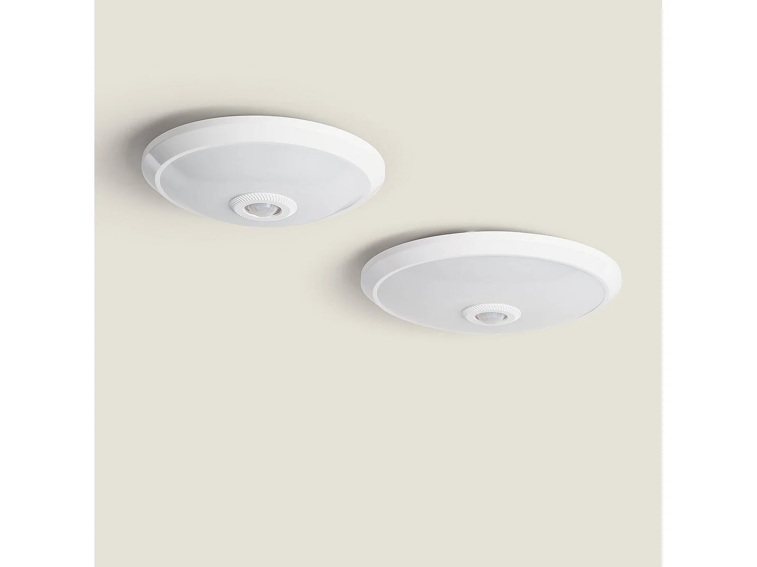Plafón LED Techo 8W con Sensor de Movimiento PIR y Crepuscular Design Ø240 mm 6000K Blanco Frío