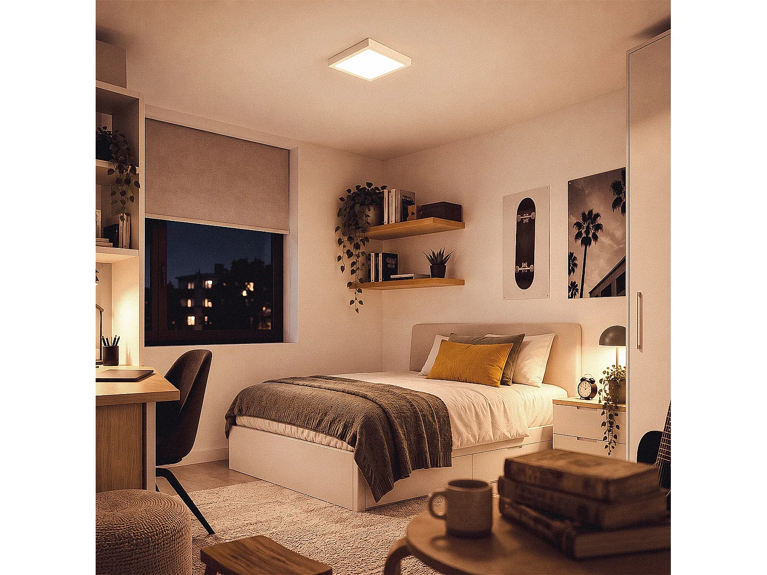 Plafoniera LED Quadrata 24W 301x301 mm 6000K Bianco Freddo