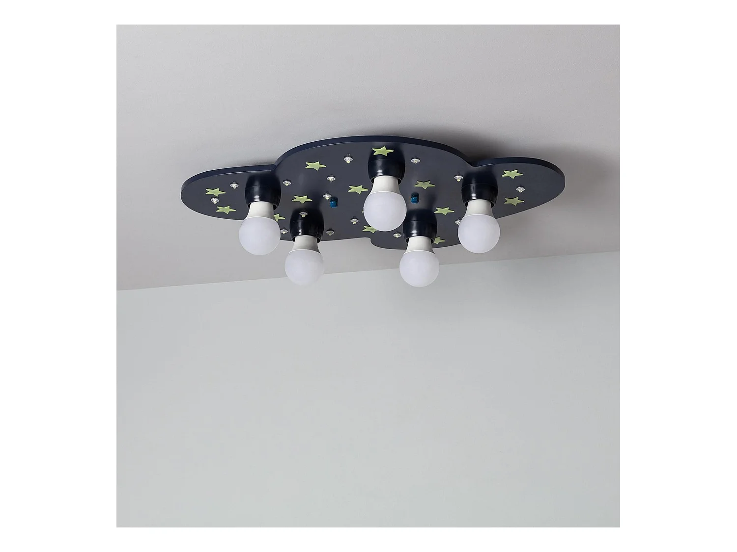Lámpara de Techo Infantil Madera Cosmon Azul