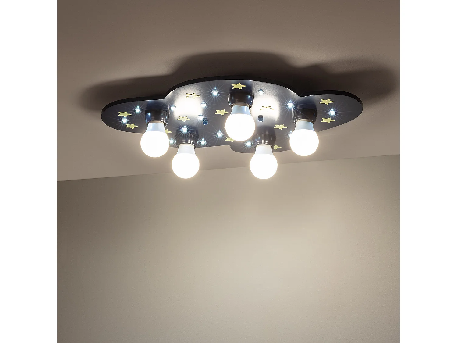 Plafonnier Kids Bois Cosmon  Bleu