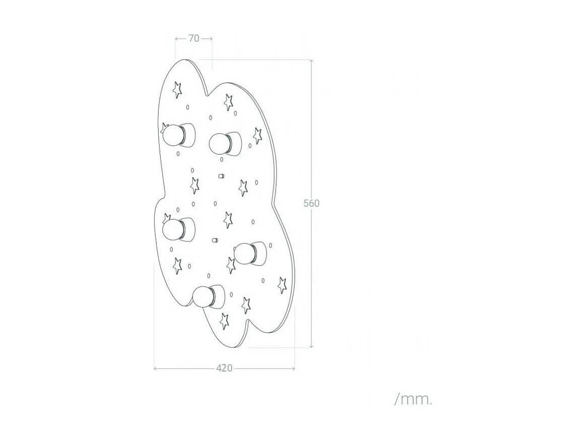 Plafonnier Kids Bois Cosmon  Bleu