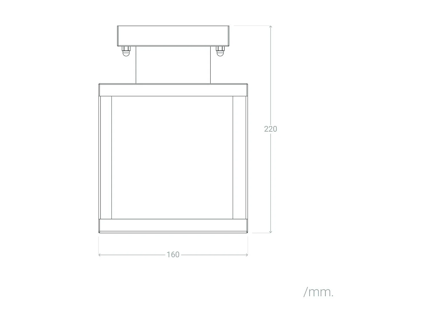 Aplique de Techo Exterior Acero Inoxidable Theia Negro