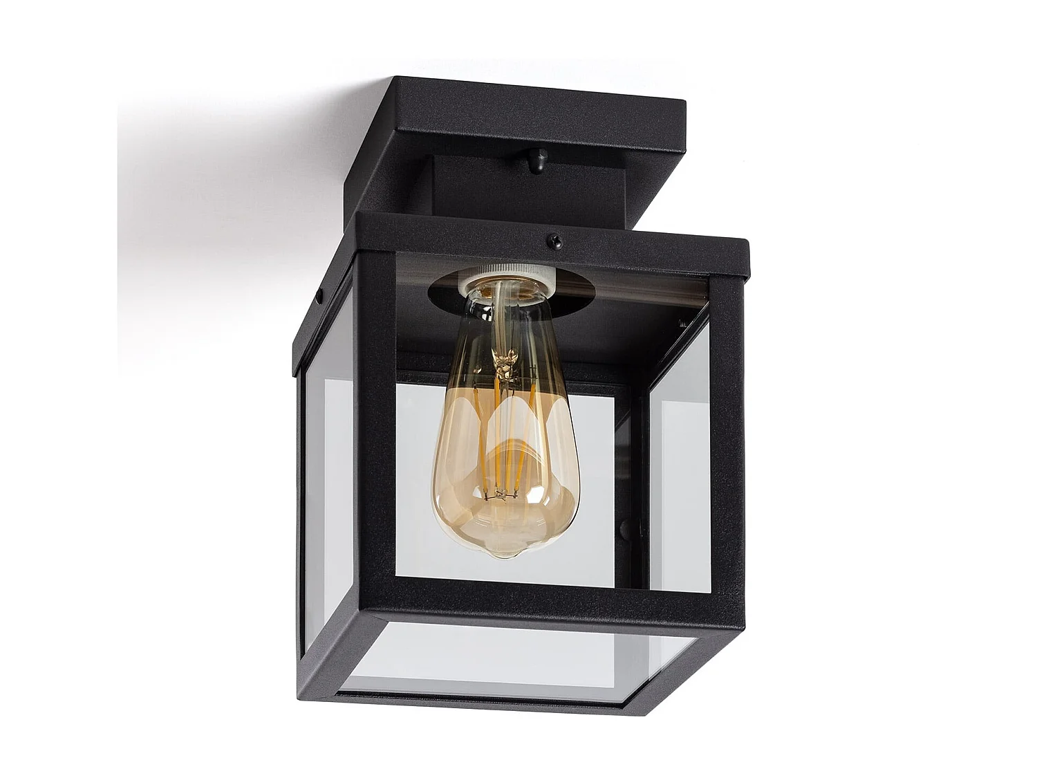 Applique da Soffitto per Esterni Alluminio Theia Nero