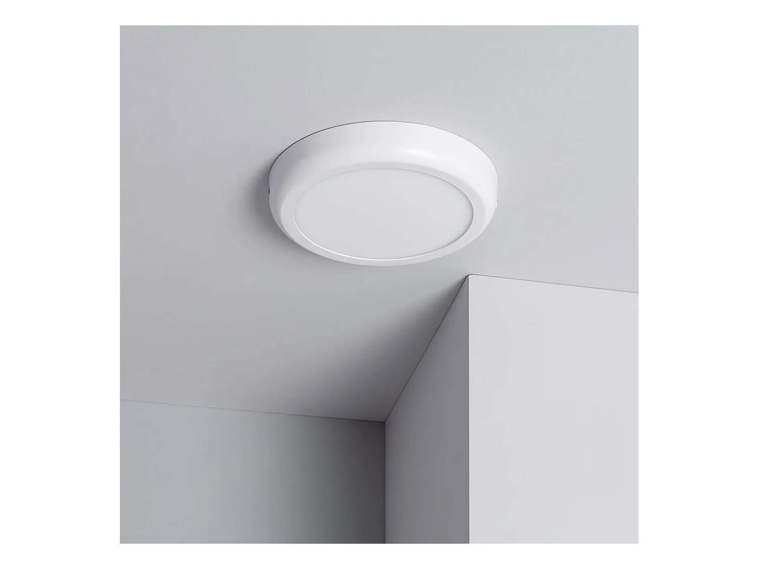 Plafón LED 18W Circular Metal Ø225 mm Design White 5000K Blanco Frío