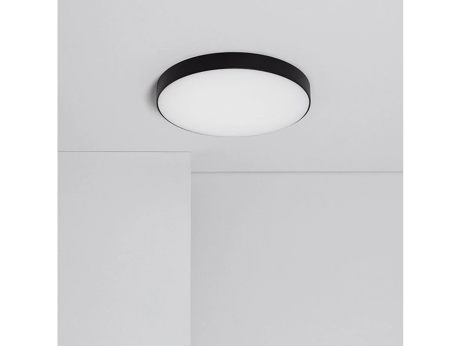 Plafonnier LED Rond 18W Dimmable Ø180 mm Noir