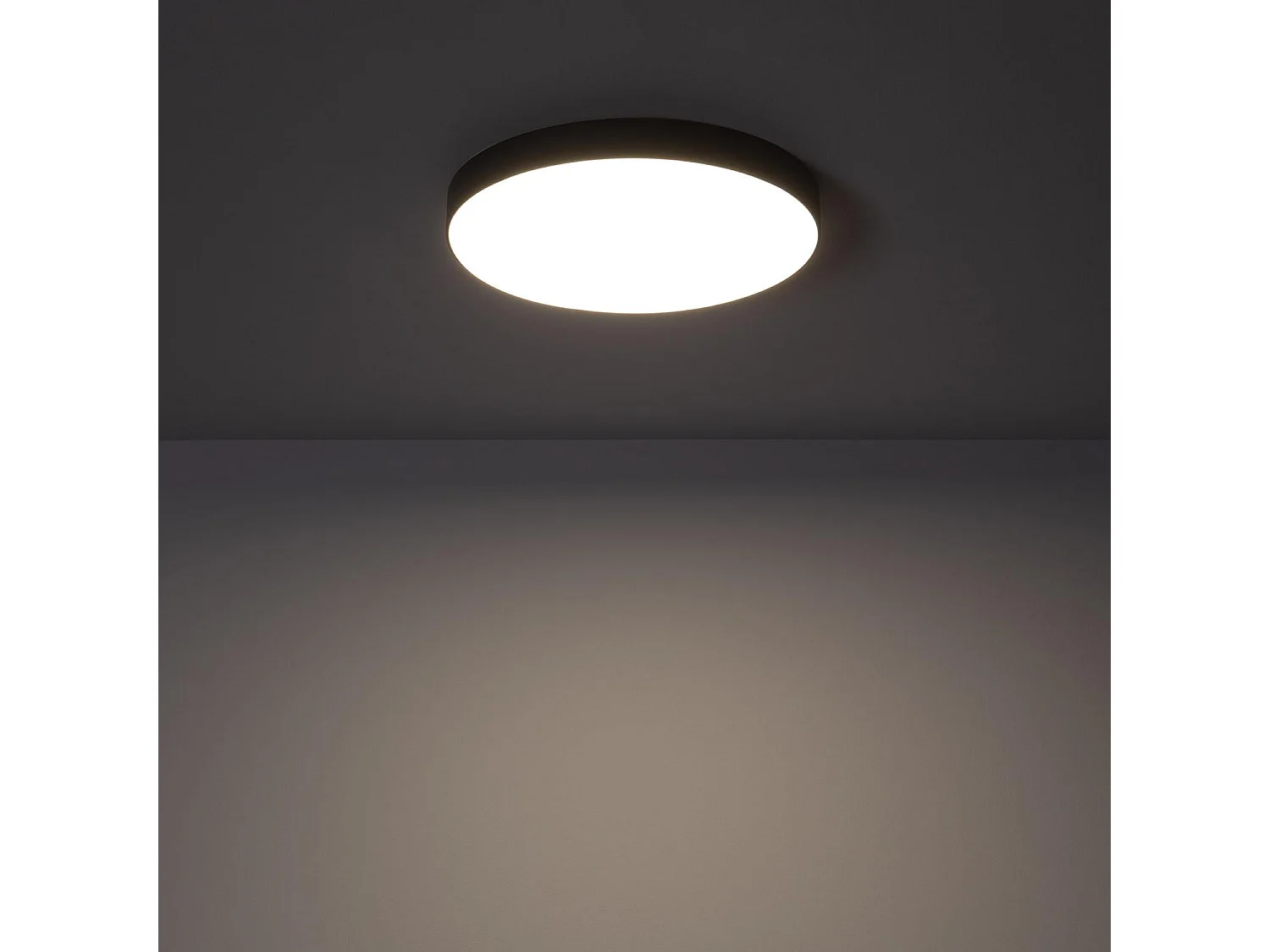 Plafonnier LED Rond 18W Dimmable Ø180 mm Noir