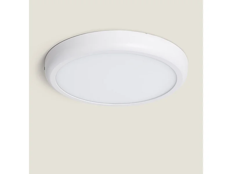 Plafonnier LED Rond Métal 24W Design White Ø300mm 2900K - 3200K Blanc chaud