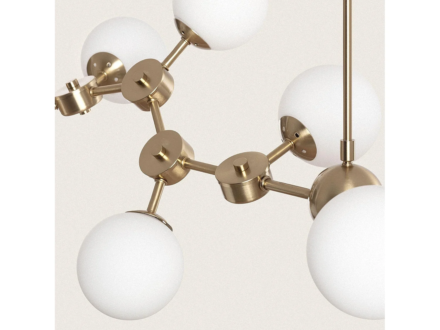 Lámpara de Techo Metal y Cristal Moonlight Brass Large 10 Focos Dorado