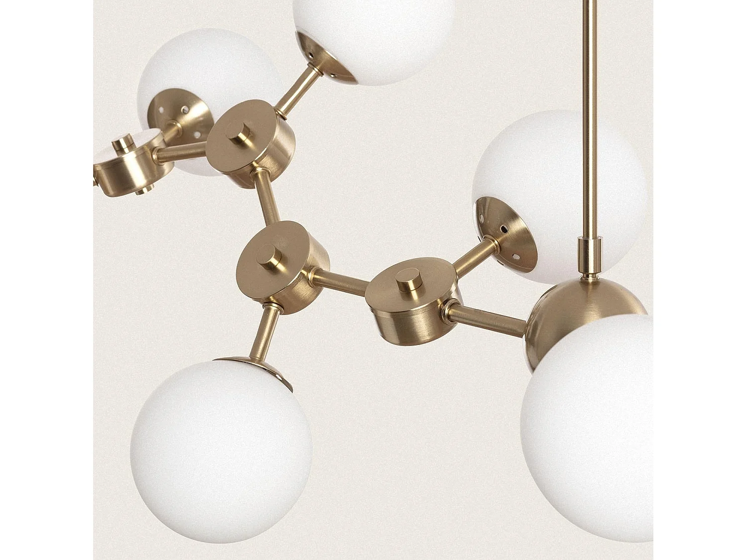 Plafonnier Métal et Verre Moonlight Brass Large 10 Spots Doré