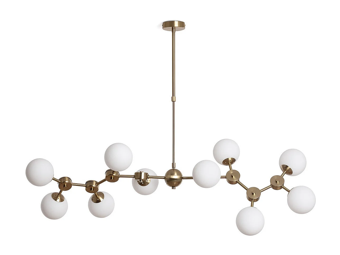 Lámpara de Techo Metal y Cristal Moonlight Brass Large 10 Focos Dorado