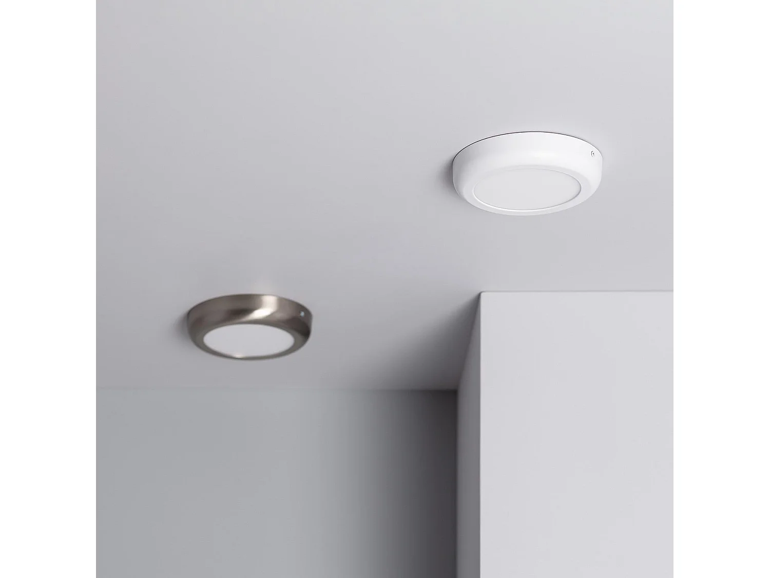 Plafón LED 12W Circular Metal Ø180 mm Design White 3000K Blanco Cálido