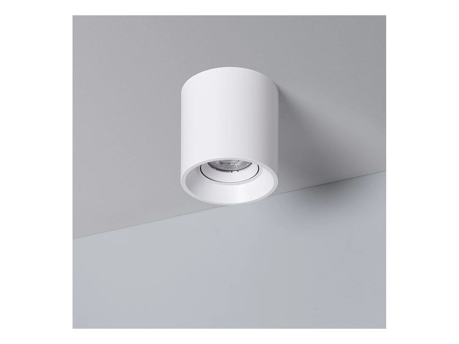 Plafonnier Space Blanc avec Ampoule GU10  2700K Blanc chaud