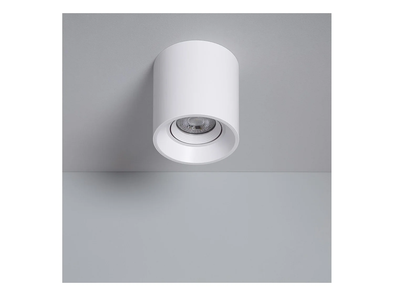 Plafonnier Space Blanc avec Ampoule GU10  2700K Blanc chaud