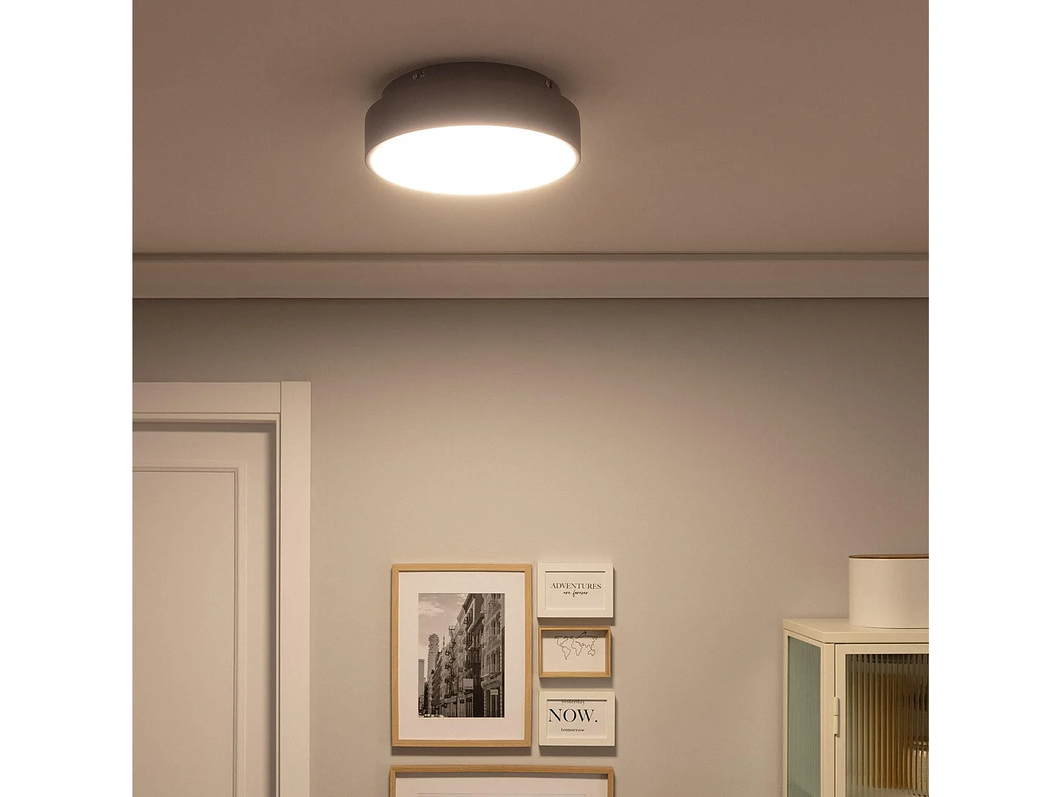 Plafonnier LED Rond Métal CCT Sélectionnable Wingu 15W Ø300 mm Gris