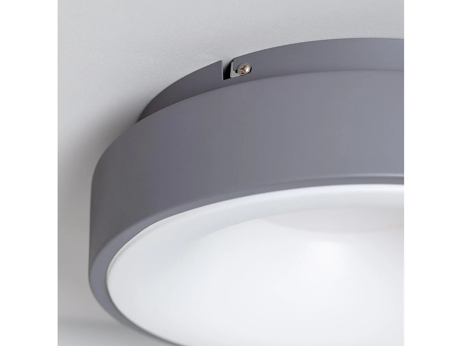 Plafonnier LED Rond Métal CCT Sélectionnable Wingu 15W Ø300 mm Gris