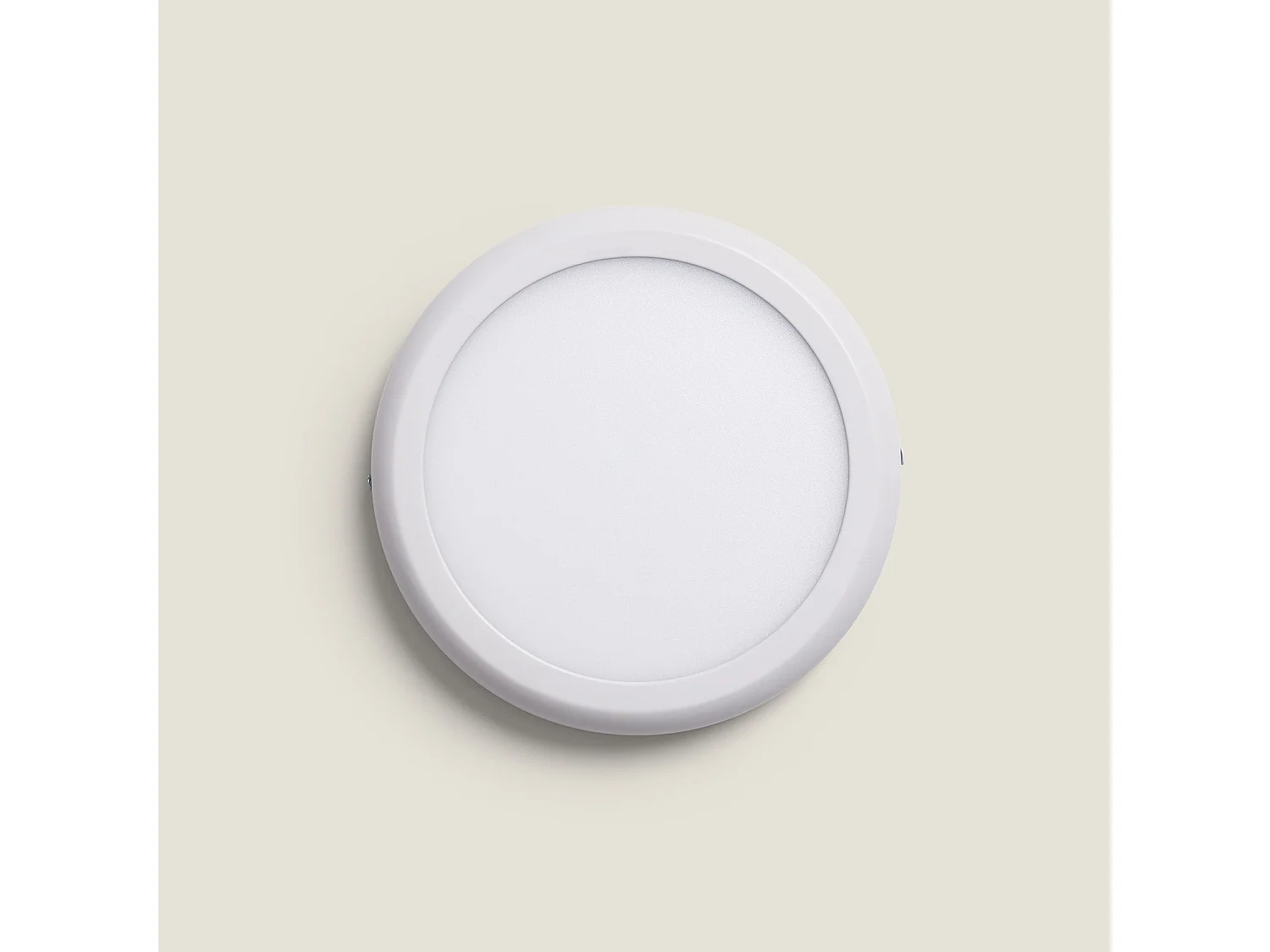Plafonnier LED Rond 18W Métal Design White Ø225 mm  4000K Blanc neutre