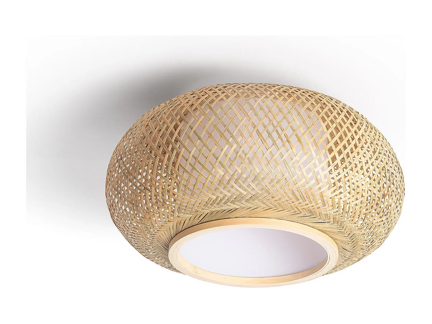Lampada da Soffitto Circolare Bambù Denia Ø400 mm Naturale
