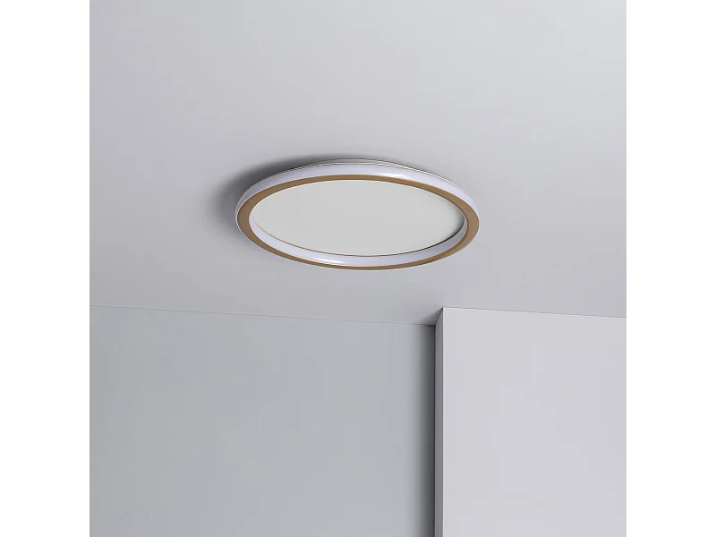 Plafonnier LED Rond Métal CCT Sélectionnable Allharo 24W Ø410 mm Sélectionnable (chaud-neutre-froid)