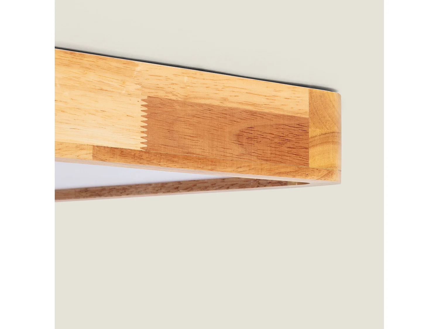 Plafonnier LED Carré Bois 20W CCT Sélectionnable Kayu 400x400 mm Bois