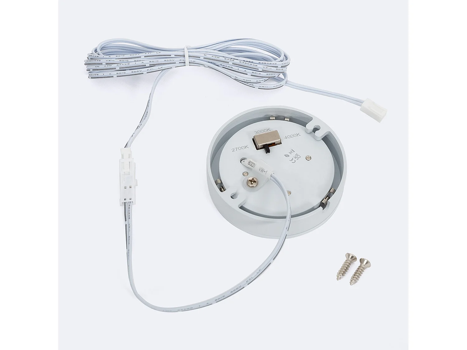 Downlight LED Sottopensile 3W 12V DC Circolare Ø70 mm Taglio Ø57 mm Selezionabile (Caldo-Naturale)