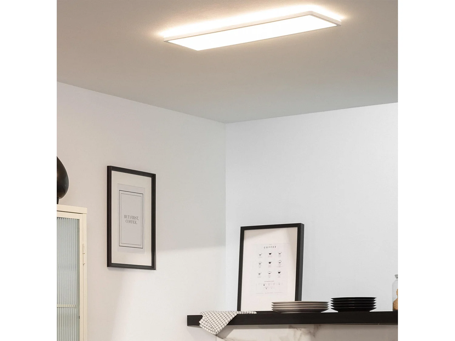 Plafoniera LED 24W Rettangolare Regolabile 580x200 mm Doppia Luce SwitchDimm 4000K Bianco Naturale